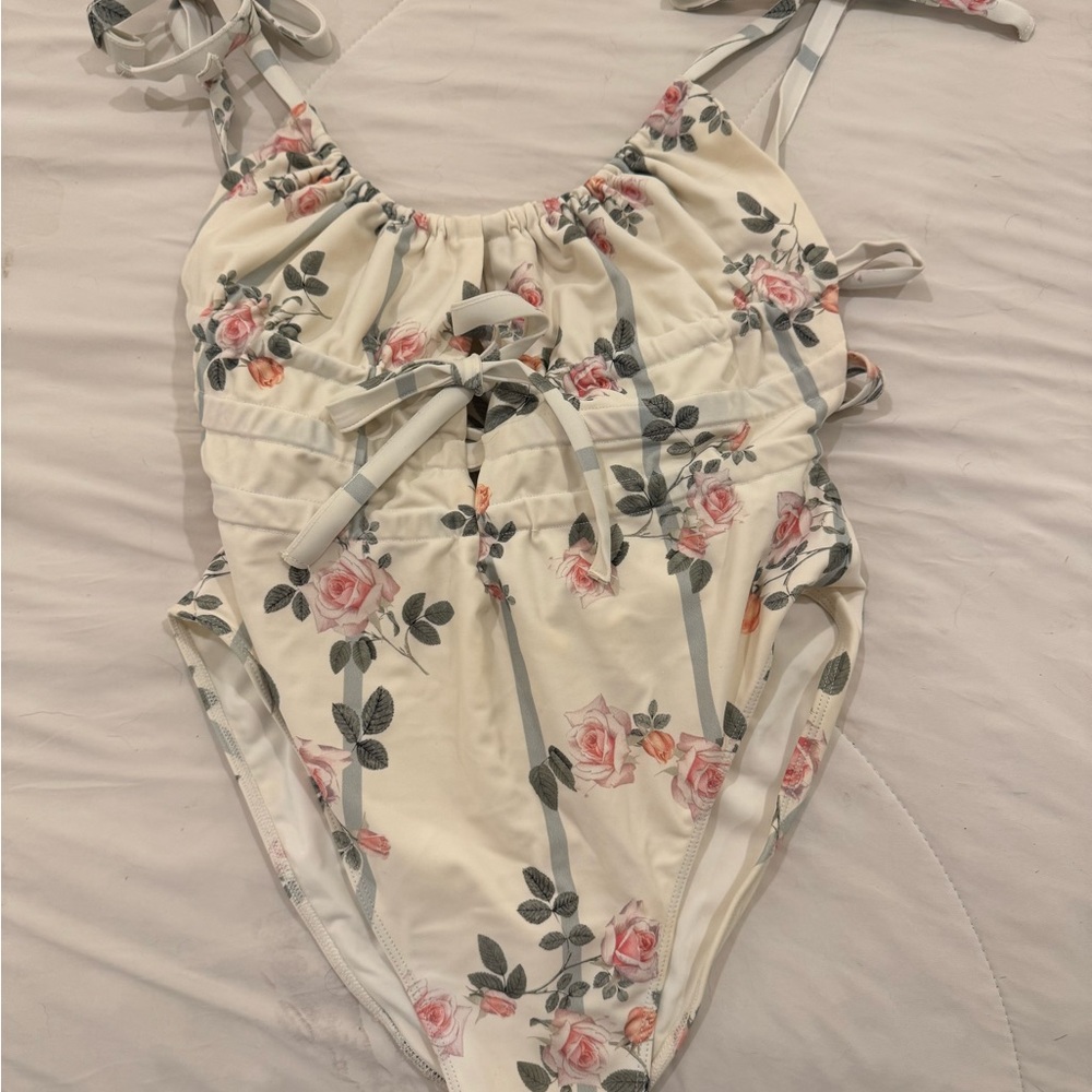 For Love & Lemons Rose Garden Floral Swimsuit